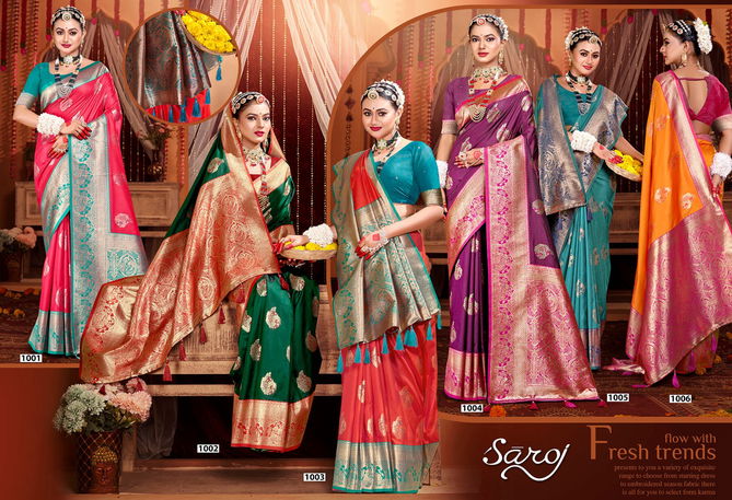 Mahotsav Vol 9 By Saroj Rich Pallu Silk Sarees Wholesale Shop In Surat
